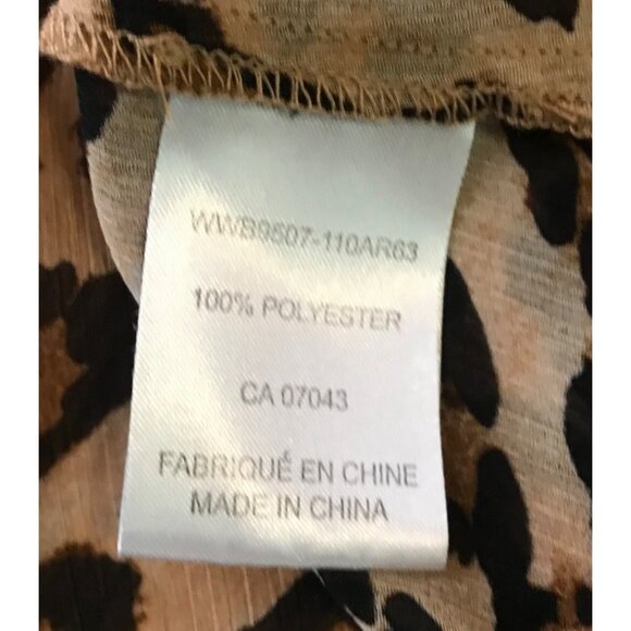 Womens Leopard Animal Print Sleeveless Lightweight Top Medium Trendy Belle Vere - Picture 6 of 8